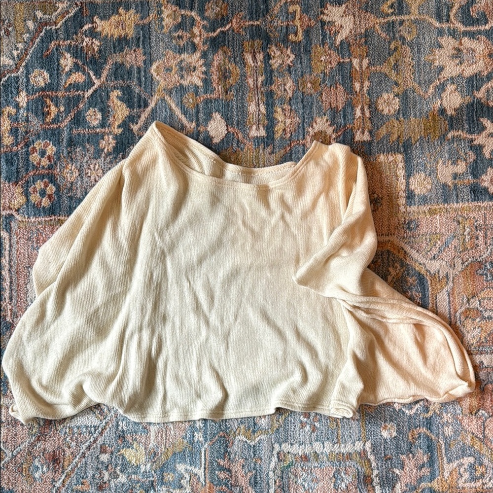 Cream handmade shawl